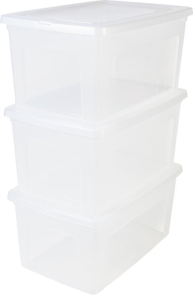 Scatola portaoggetti Iris Clearbox - 50 l - plastica - trasparente - set di 3