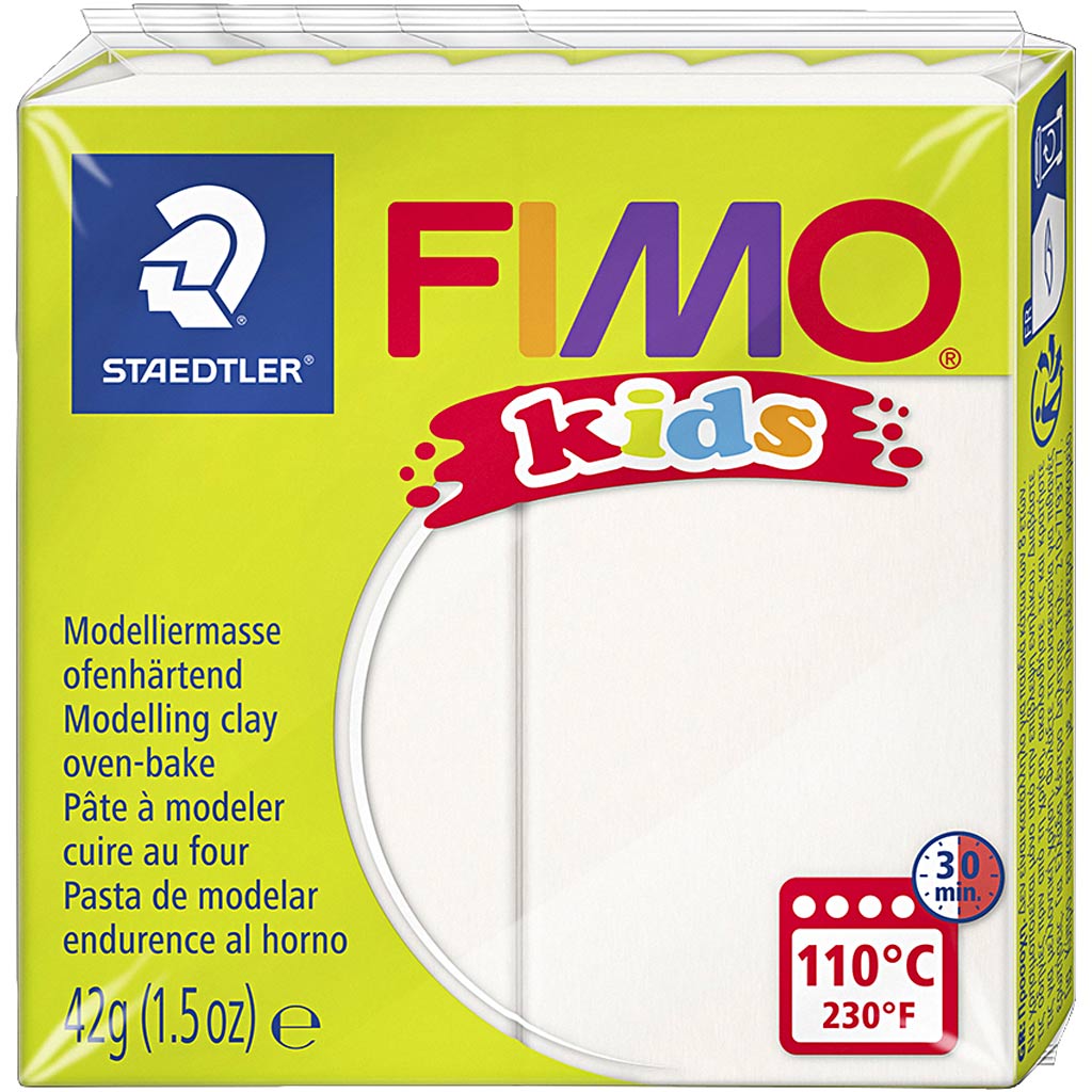 FIMO Kids Montaggio di argilla bianca, 42gr