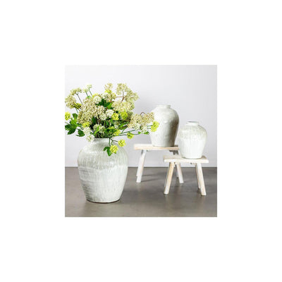 Vaso Countryfield gayle bianco verde 23,5xh30,5cm