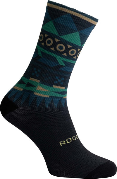 Calcetines de ciclismo Rogelli aztec - hombres - verde, arena - talla 36-41