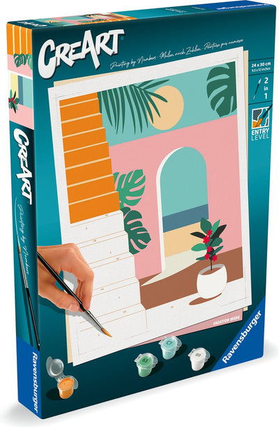 Pintura de Ravensburger Creart en número - vacaciones