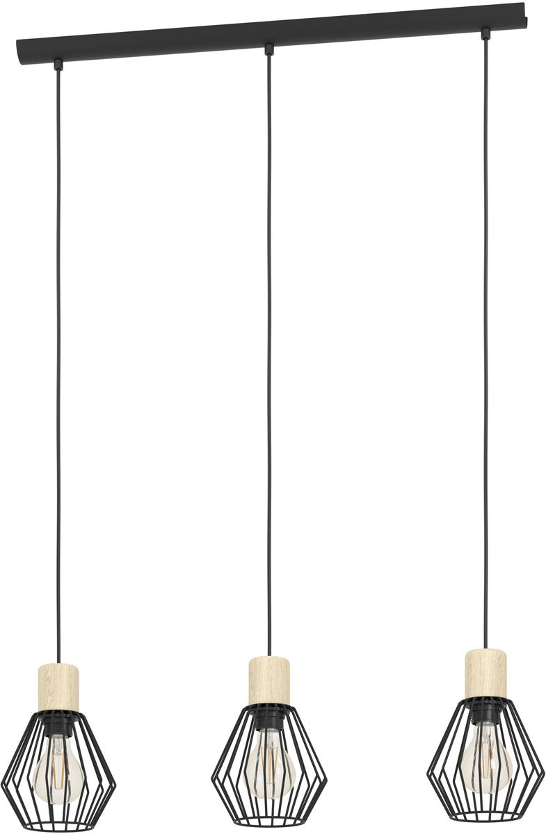 Eglo palmorla - hanglamp - e27 - 76 cm - zwart bruin