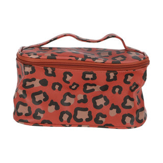 Neceser sin marca con estampado de leopardo y fauna silvestre | 6 piezas