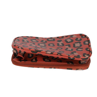 Neceser sin marca con estampado de leopardo y fauna silvestre | 6 piezas