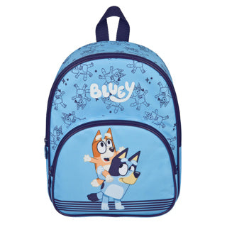 Mochila con bolsillo delantero azul