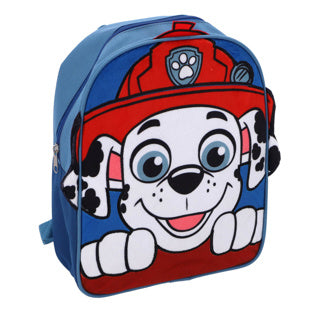 Paw patrol pluche rugzak marshall 31x25.5x8.5 cm blauw