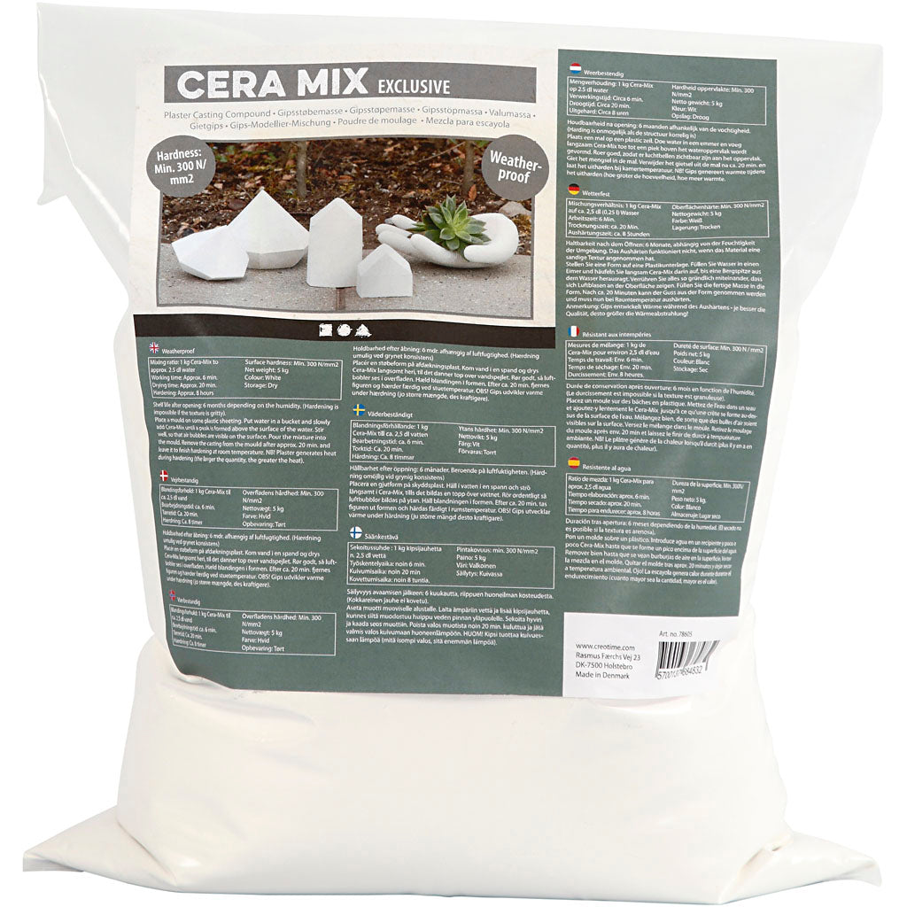 Creativ empresa cera-mix mezcla exclusiva para yeso, blanco, 5 kg 1 caja