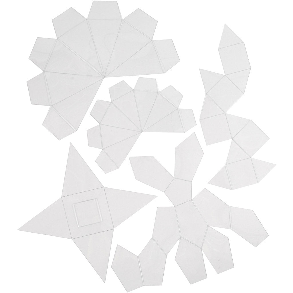 Stampi Creative Company, forme geometriche, h: 6-13 cm, trasparenti, 5 pezzi 1 scatola