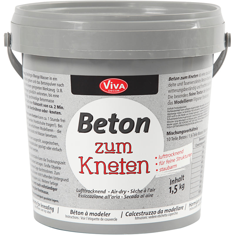 Viva decoración de hormigón de rodilla, gris, 1500 g 1 caja