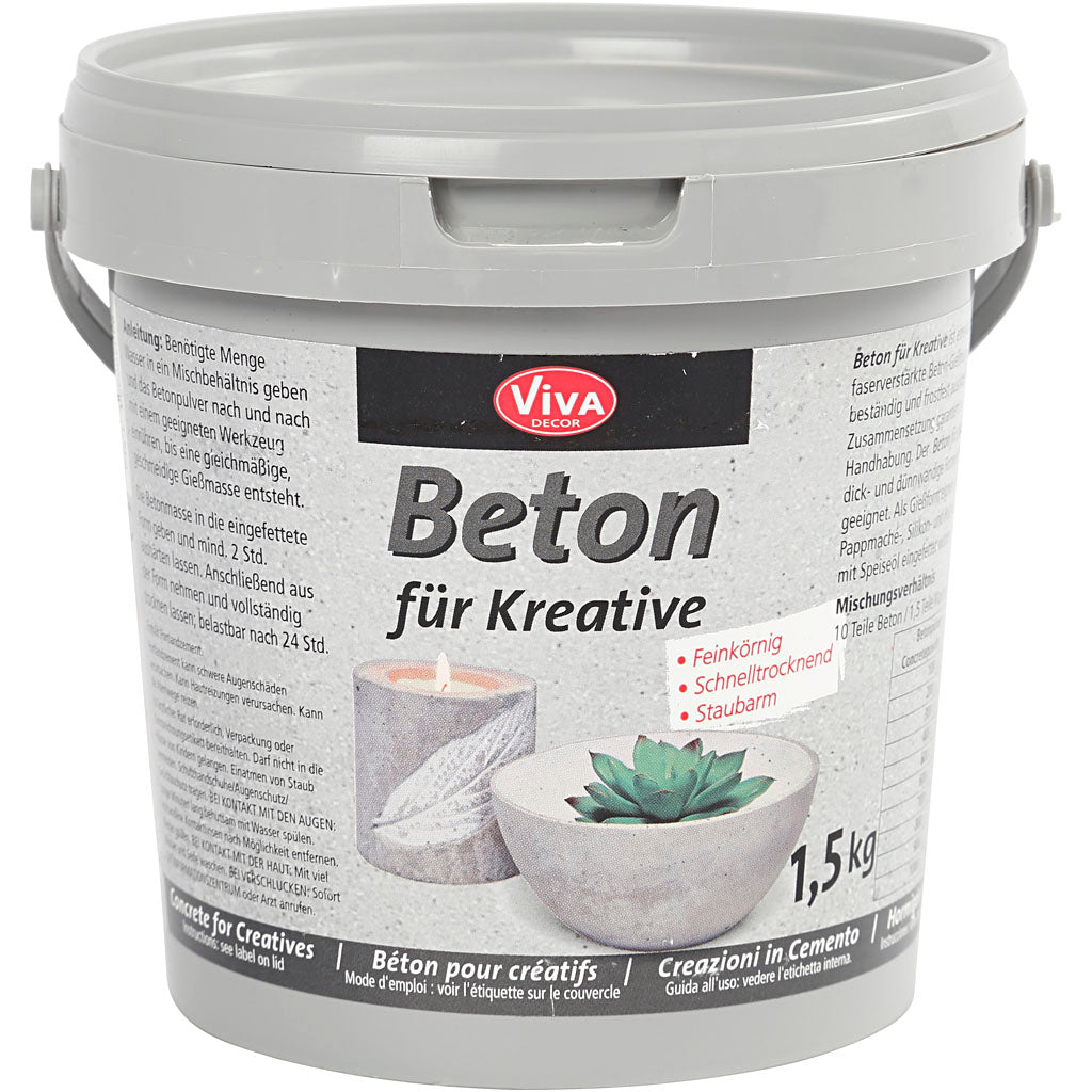 Viva decor hobby concrete, gray, 1500 g 1 box