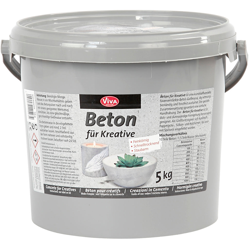 Viva decor hobby concrete, gray, 5000 gr 1 box