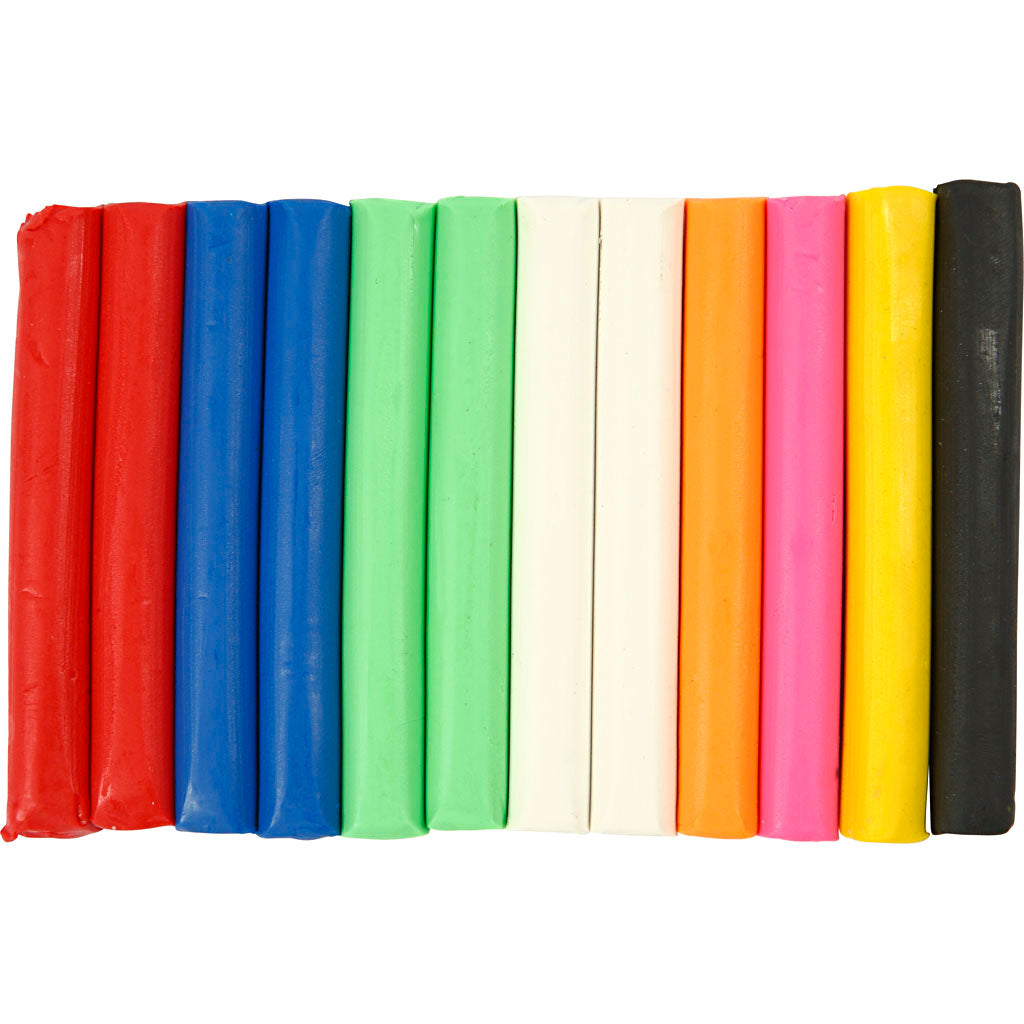 Set di argilla morbida con vari colori, 200gr.