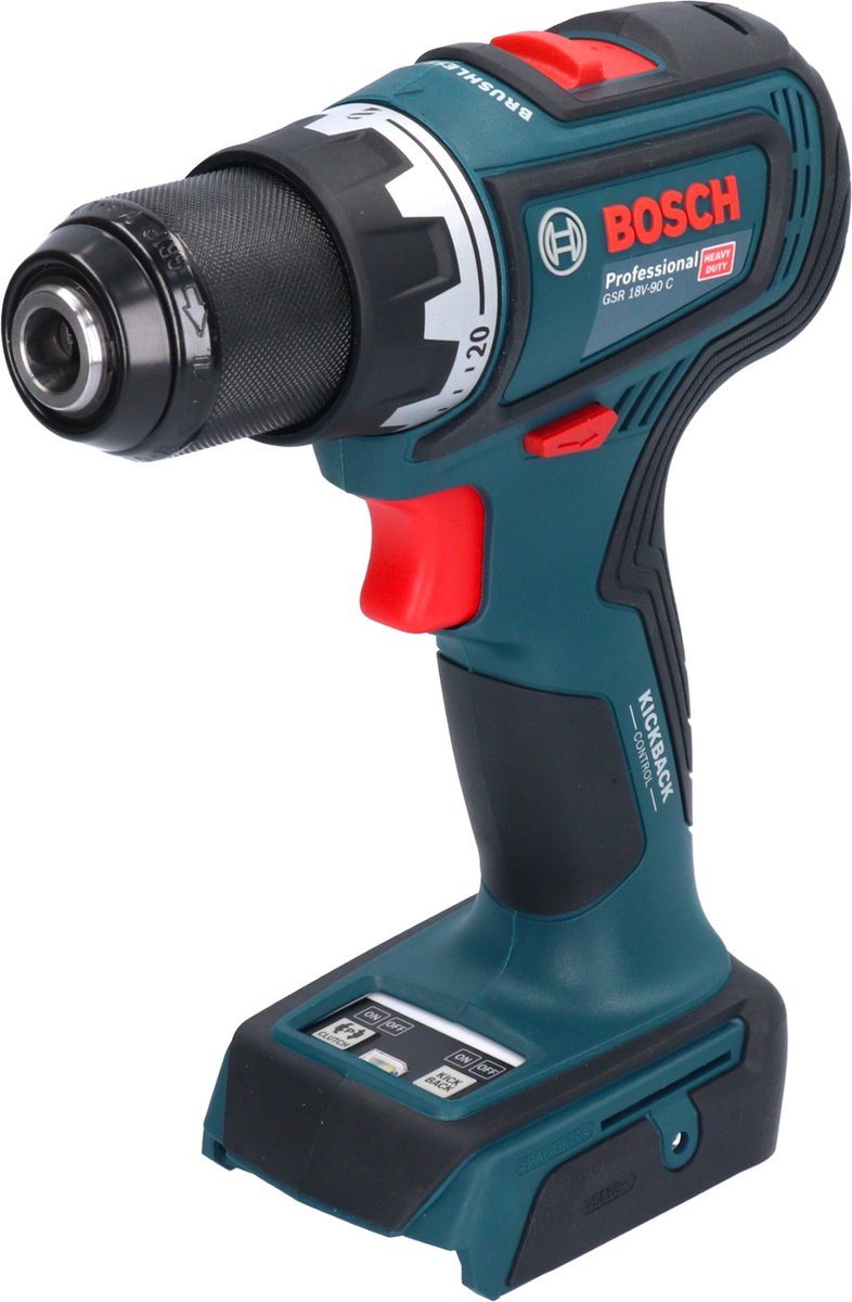 Bosch professional gsr 18v-90 c accu schroefboormachine bluetooth 18v basic body - 06019k6000