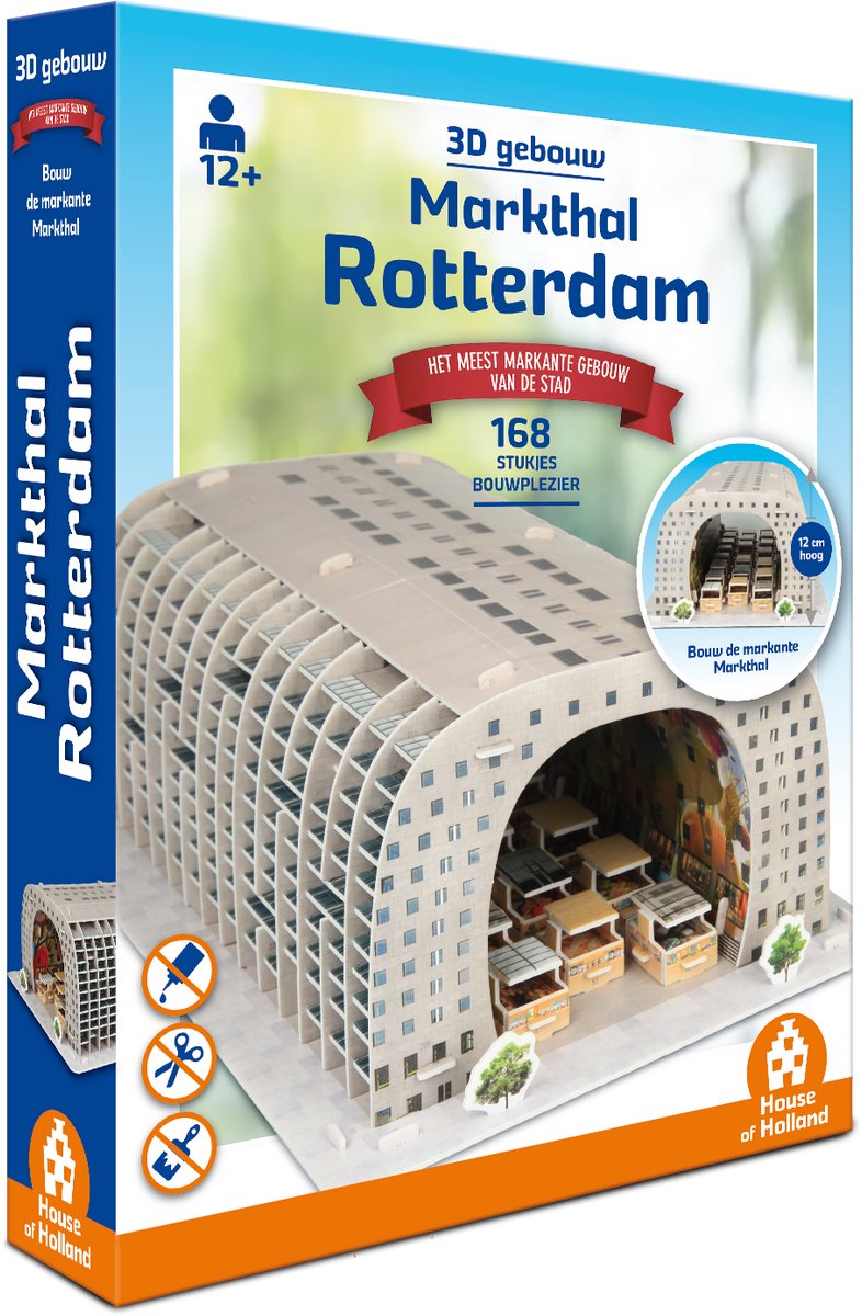 Il divertente mercato coperto di Tucker's Factory Rotterdam - Edificio 3D (168 pezzi) -