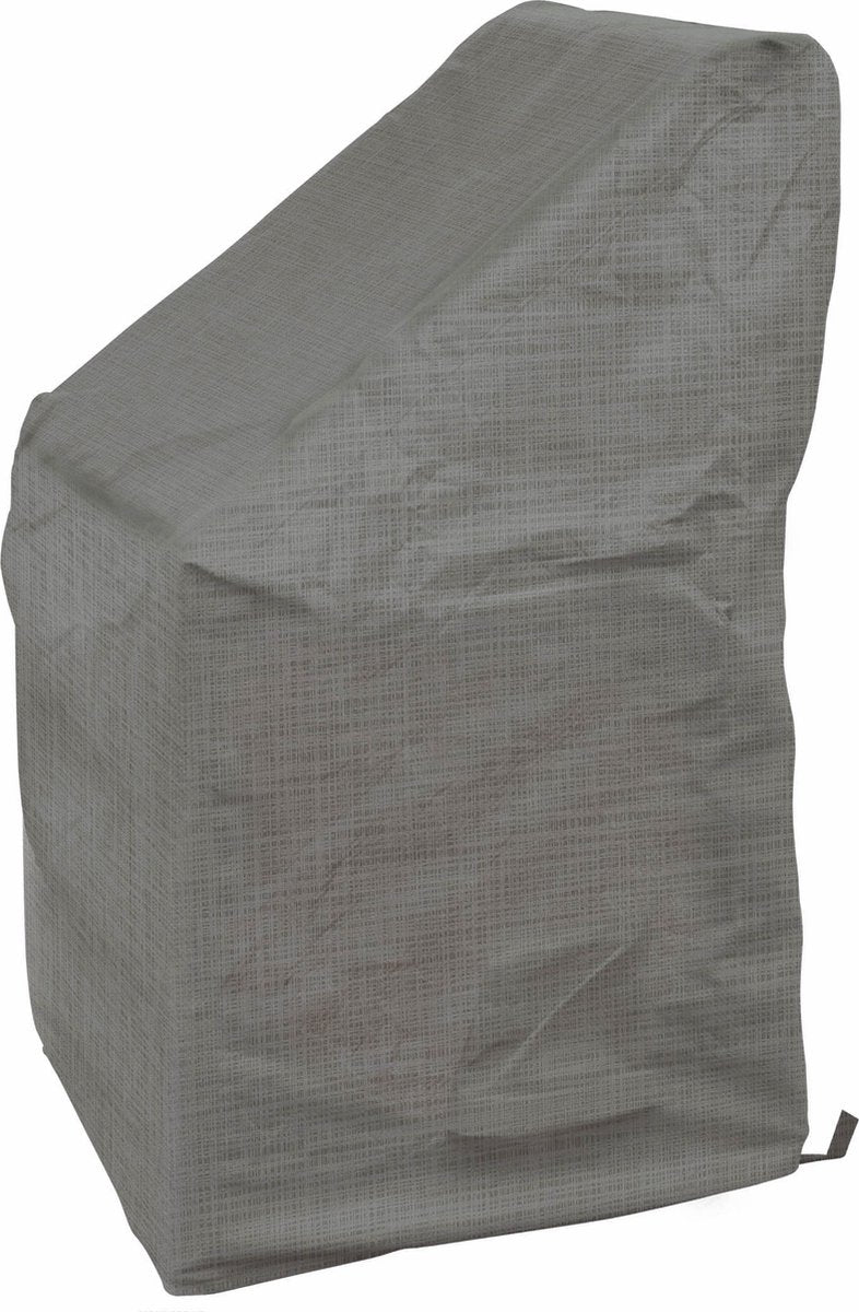 Funda impermeable Eurotrail para sillas apilables cantónicas 66x66x117cm, funda apilable gris