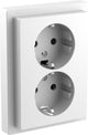 Presa doppia Schneider electric - incasso - con terra - 2v - verticale - sicurezza - bianco loto - d-life - - mtn2420-6535