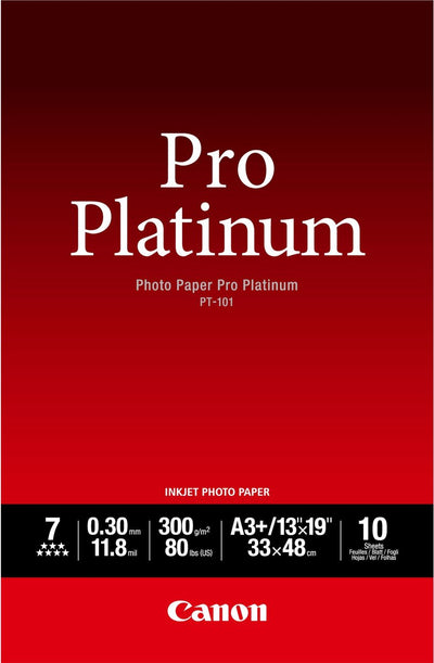 Canon pt-101 pro platinum photo paper - a3 10 sheets