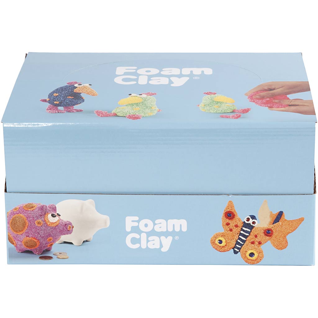 Foam clay ®, glitter colours, metallic colours, 12 set 1 box