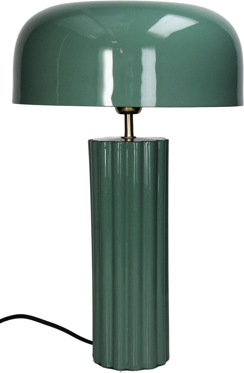 Lámpara de mesa colección hd metal verde 30x30x47cm