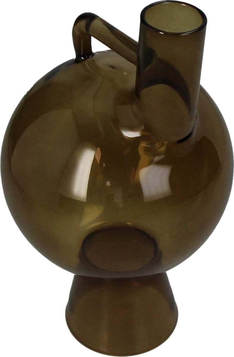 Vaso collezione Hd in vetro marrone 12x12x22cm