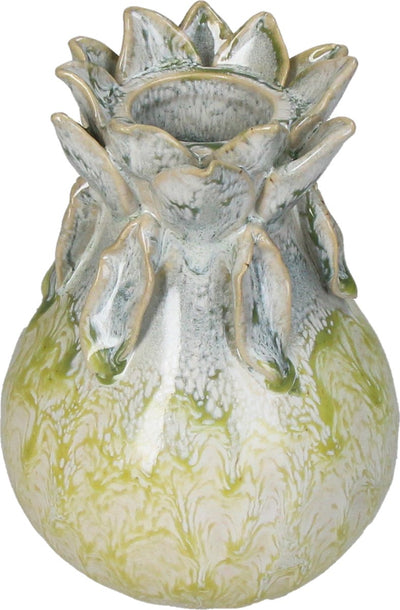 Jarrón colección HD loza verde 11,5x11,5x15cm