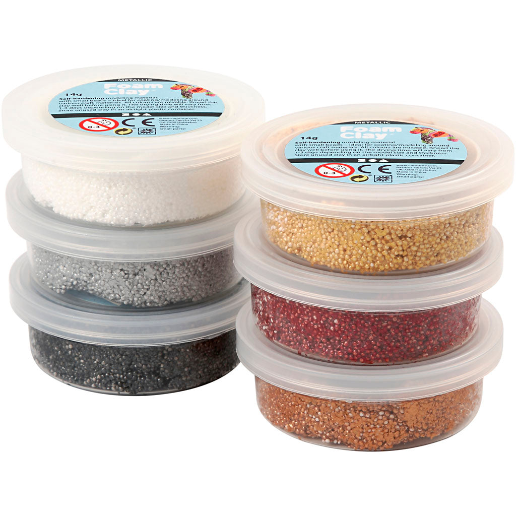 Foam clay ®, metallizzato, armonia marrone, 6x14 gr 1 scatola