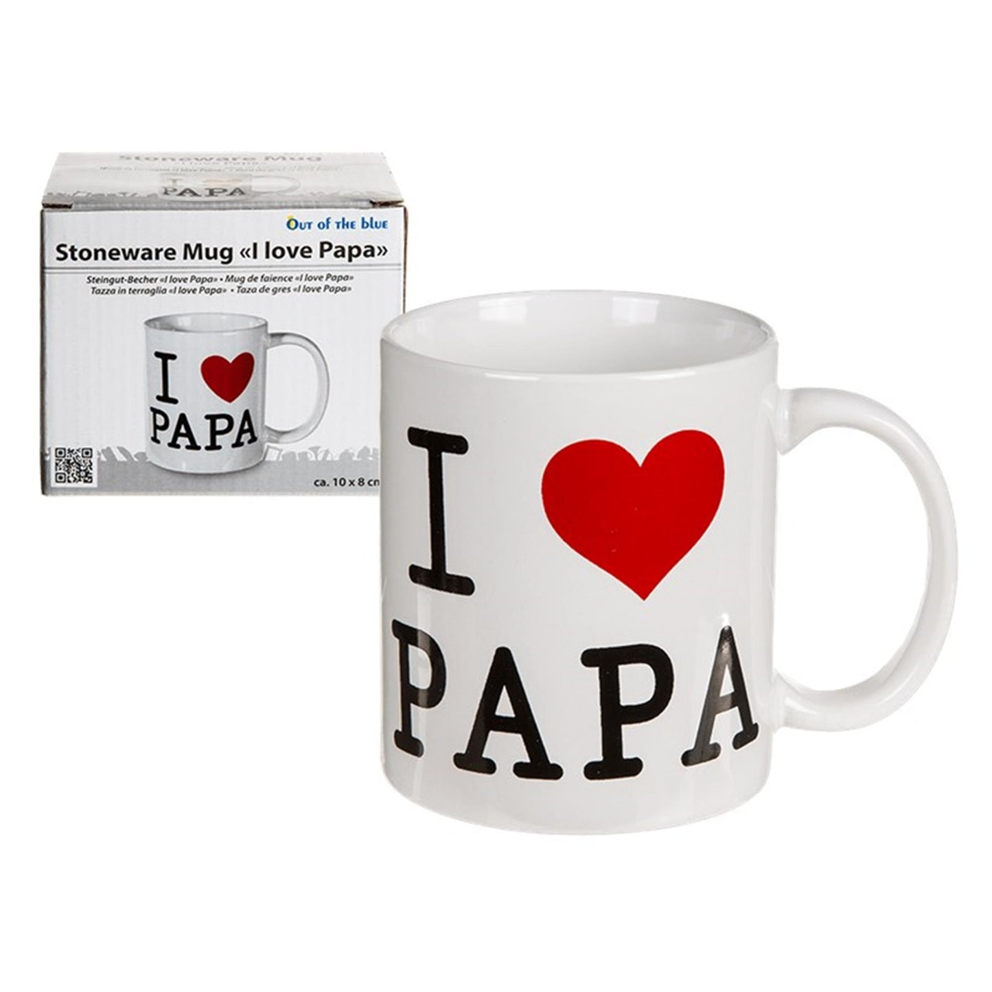 Out of the blue tazza i love dad ø8x10cm in confezione regalo