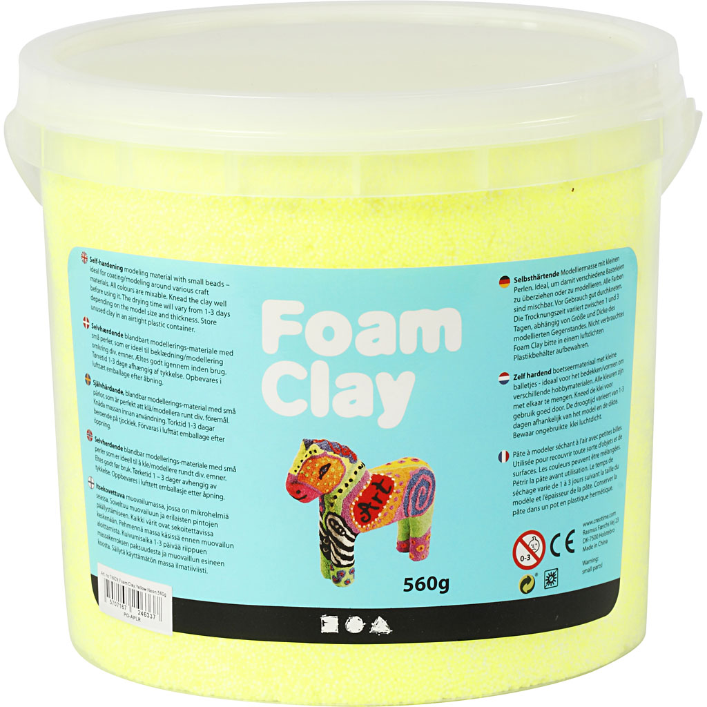 Foam clay ®, giallo neon, 560 gr 1 secchiello