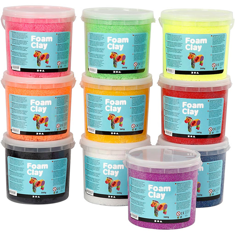 Foam clay ®, vari colori, 10x560 gr 1 scatola