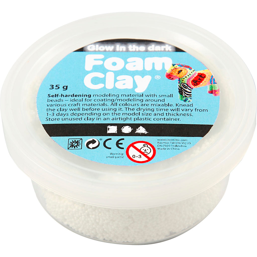 Foam clay ®, fosforescente, 35 gr 1 scatola