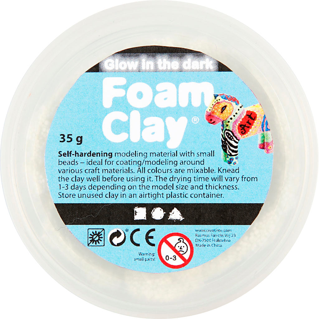 Foam clay ®, fosforescente, 35 gr 1 scatola