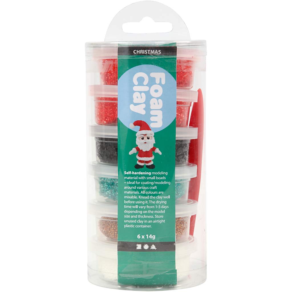 Foam clay ®, Christmas paint, 6x14 gr 1 box