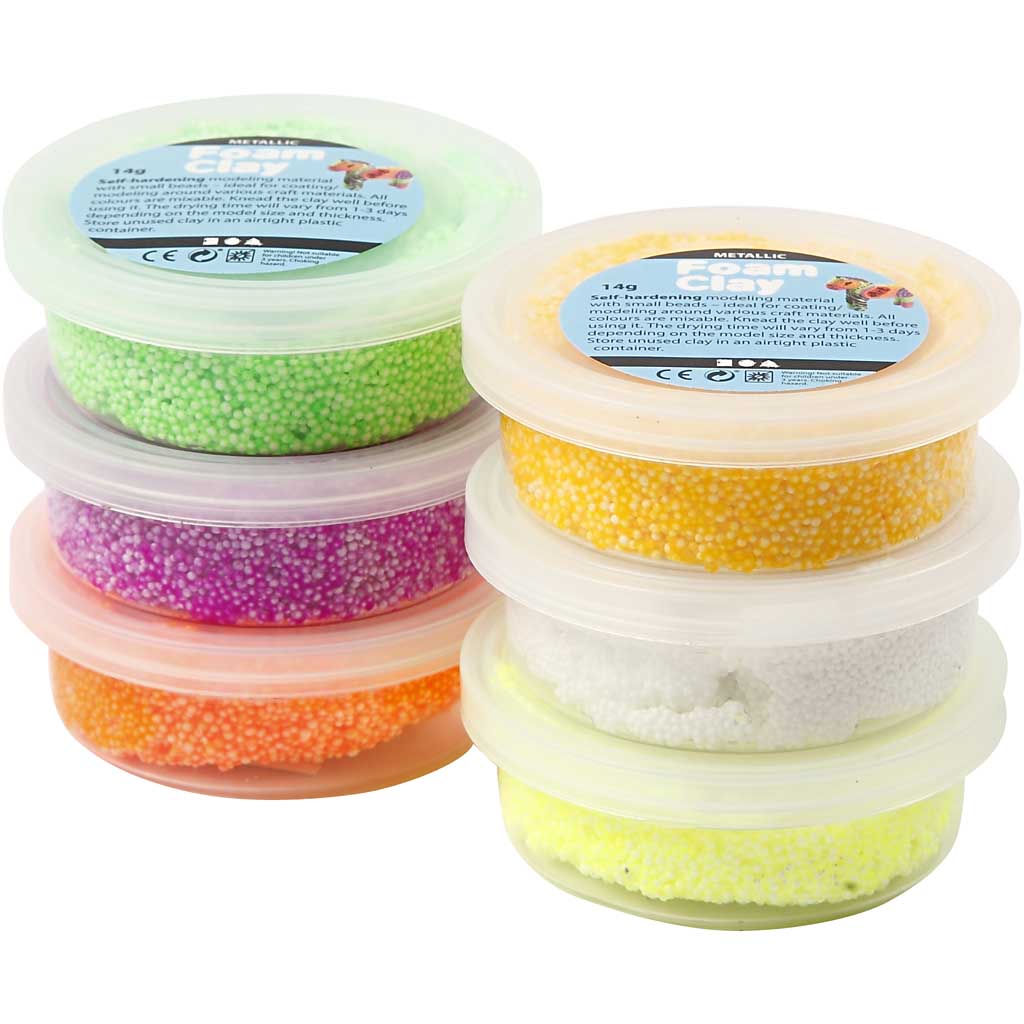 Foam clay ®, colori primaverili, 6x14 gr 1 scatola