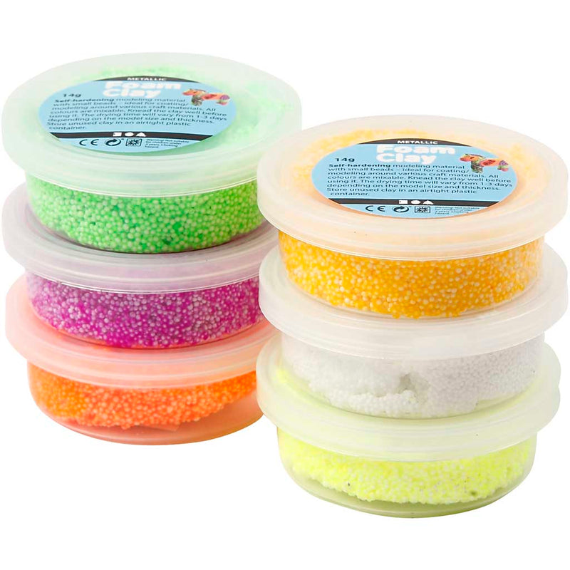 Foam clay ®, colori primaverili, 6x14 gr 1 scatola