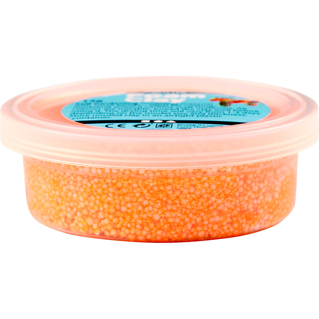 Foam clay ®, glitter, arancione, 35 gr 1 scatola
