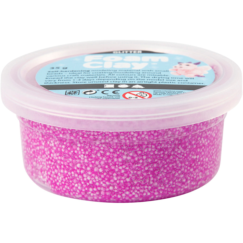 Foam clay ®, glitter, viola, 35 gr 1 scatola