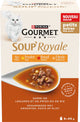 Cibo per gatti gourmet zuppa bagnata royale - manzo - 4 x 6x45g