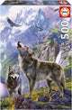 Educa - puzzle - 500 pieces - wolves on rocks