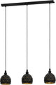 Eglo roccaforte hanglamp - e14 - 75 cm - zwart goud