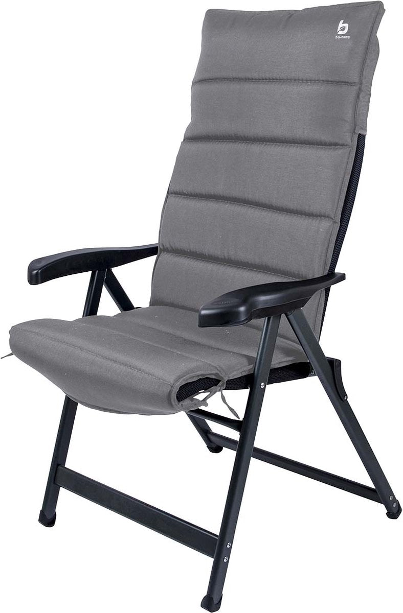 Bo-camp - stoelkussen - universeel - gepolsterd - polyester - grijs