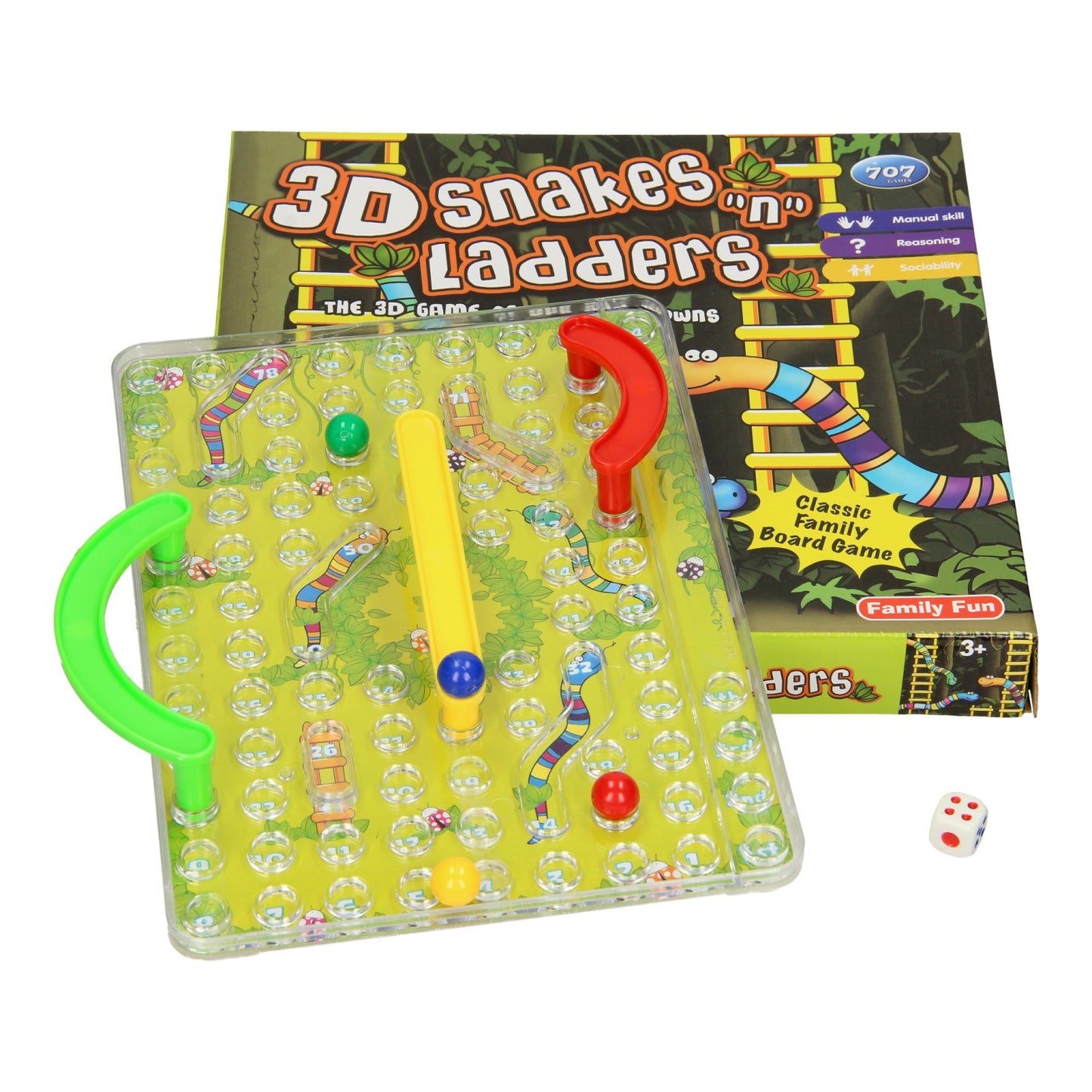 Juego de escalera de serpientes 3D