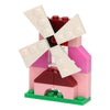 Building Blocks 3in1 Mmill a vento rosa, granchio, auto da corsa, 61dlg.