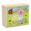 Lobbes houten rijgpuzzel boerderij, set van 4