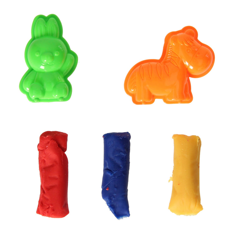 Set di argilla in scatola portaoggetti con forme di animali