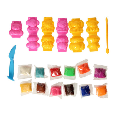 Set di argilla in scatola portaoggetti per modellare animali selvatici