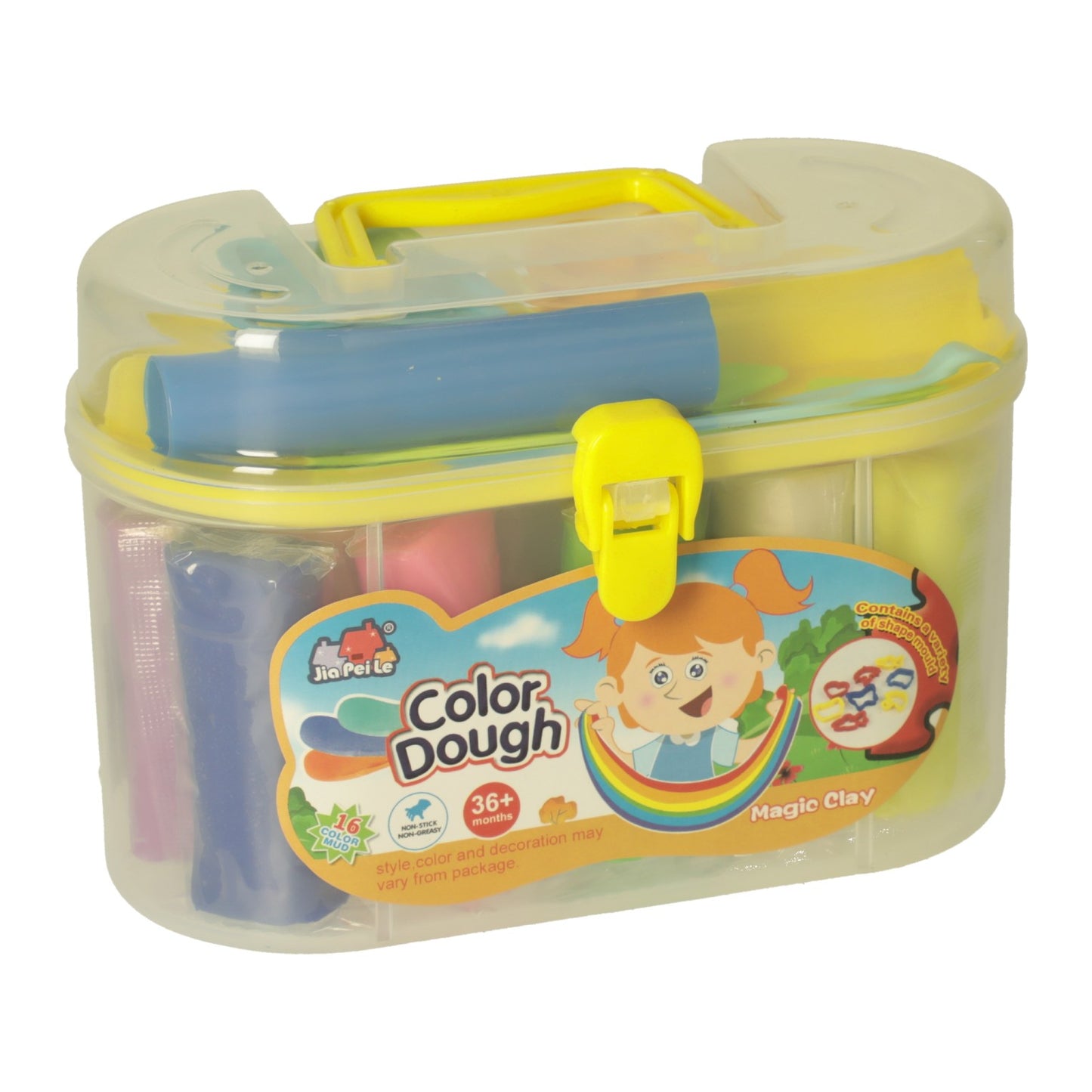 Juego de arcilla en estuche de almacenamiento - 16 colores de arcilla