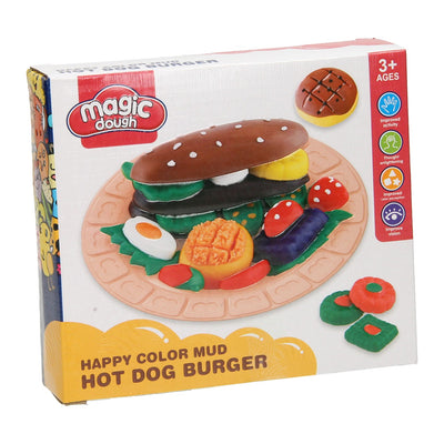 Set di argilla per panini alimentari sani - 4 colori di argilla