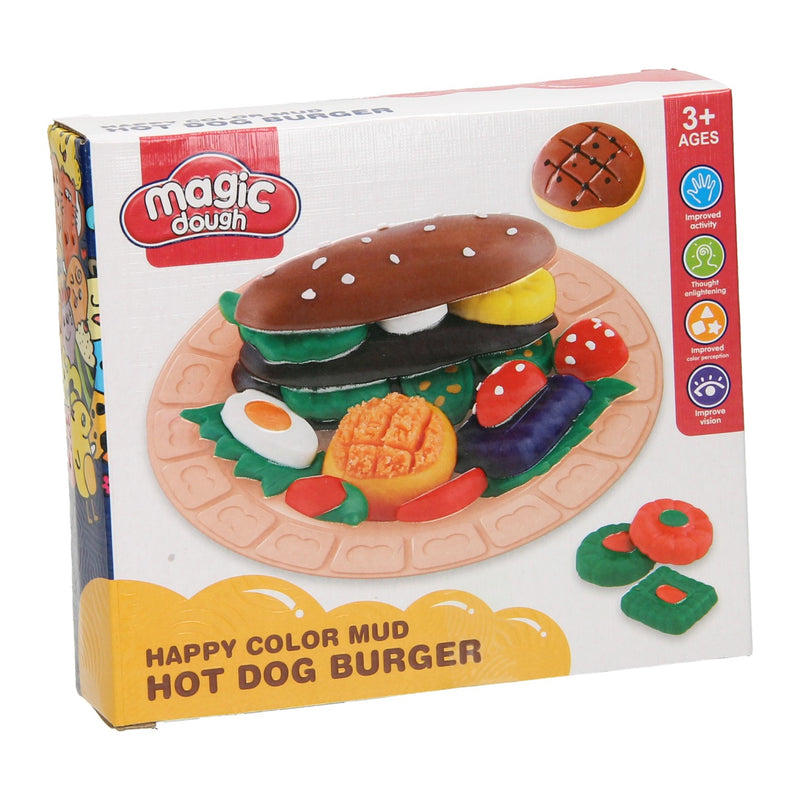 Set di argilla per panini alimentari sani - 4 colori di argilla