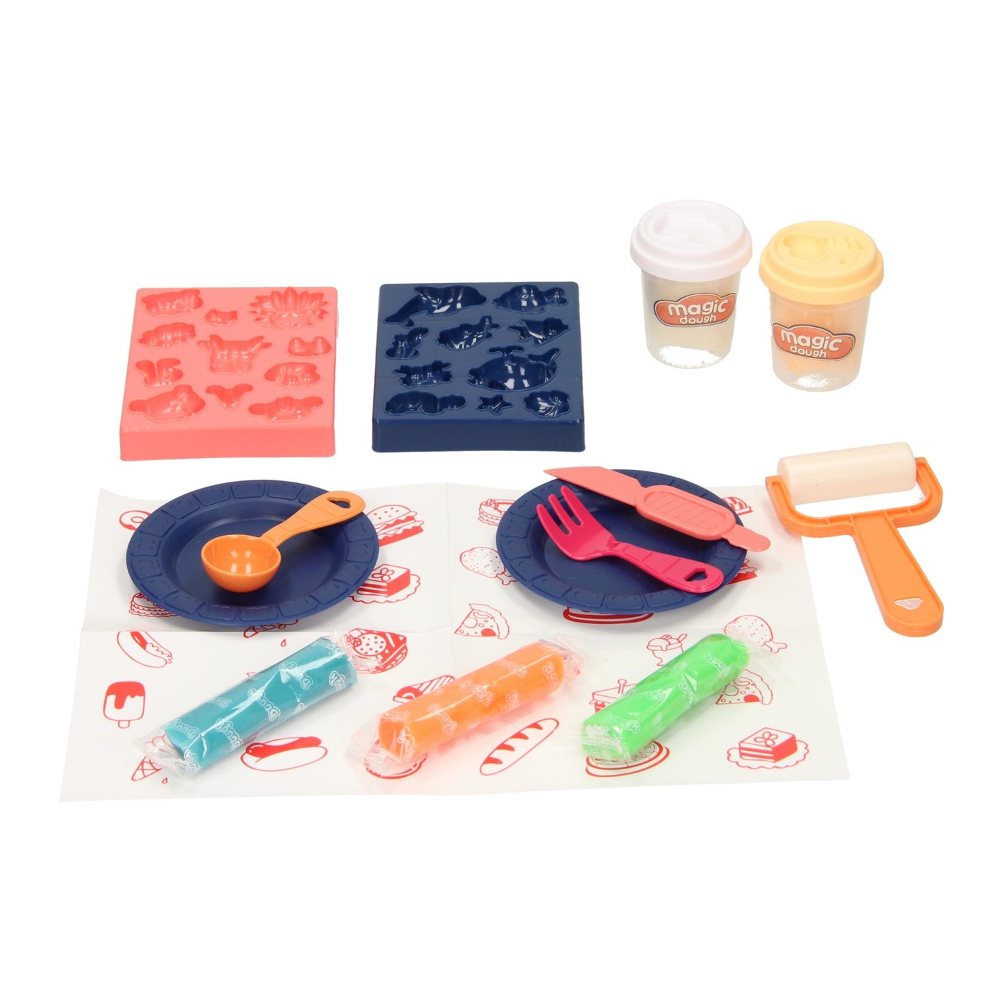 Clay set animal friends - 5 colors of clay