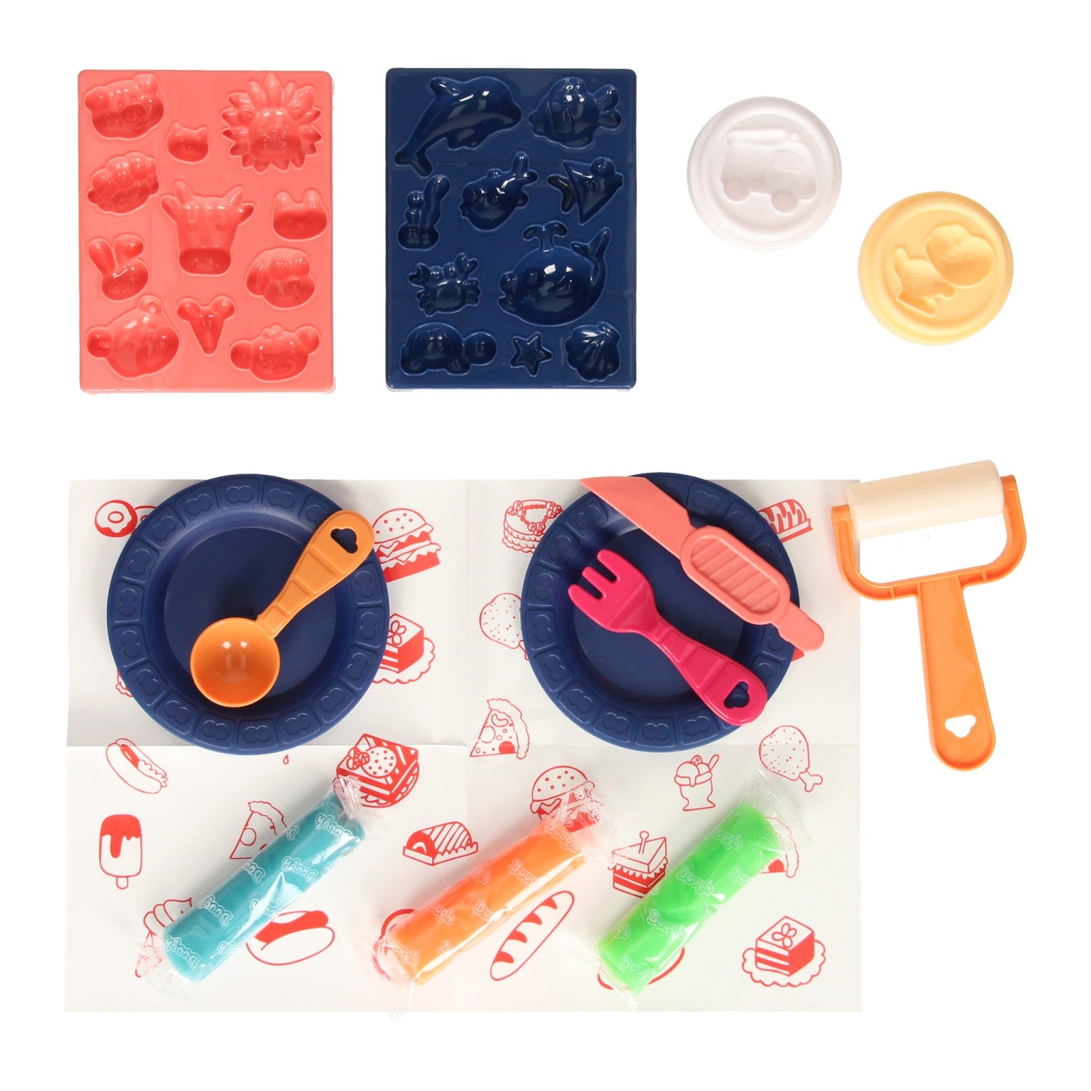 Clay set animal friends - 5 colors of clay